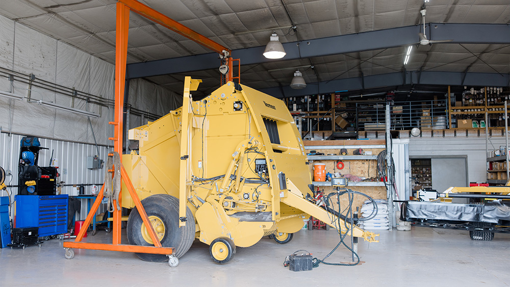 A piece of equipment in our service shop